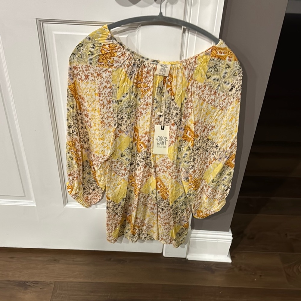 Good Hart Yellow Floral Women's Blouse